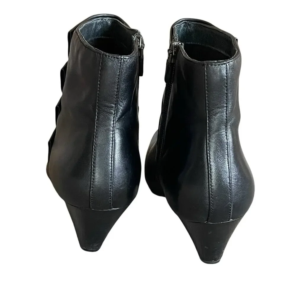 DANSKO Baker Women's Size 37/6.5-7 Black Nappa Leather Side Zip Ankle Boots - Picture 8 of 9